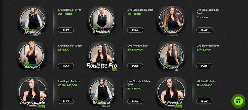 888 Live Casino Games